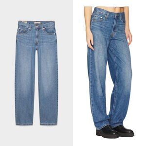 LEVI'S Premium Baggy Dad Linen+ Denim Lightweight Jeans Mid Women's Size 27 x 30